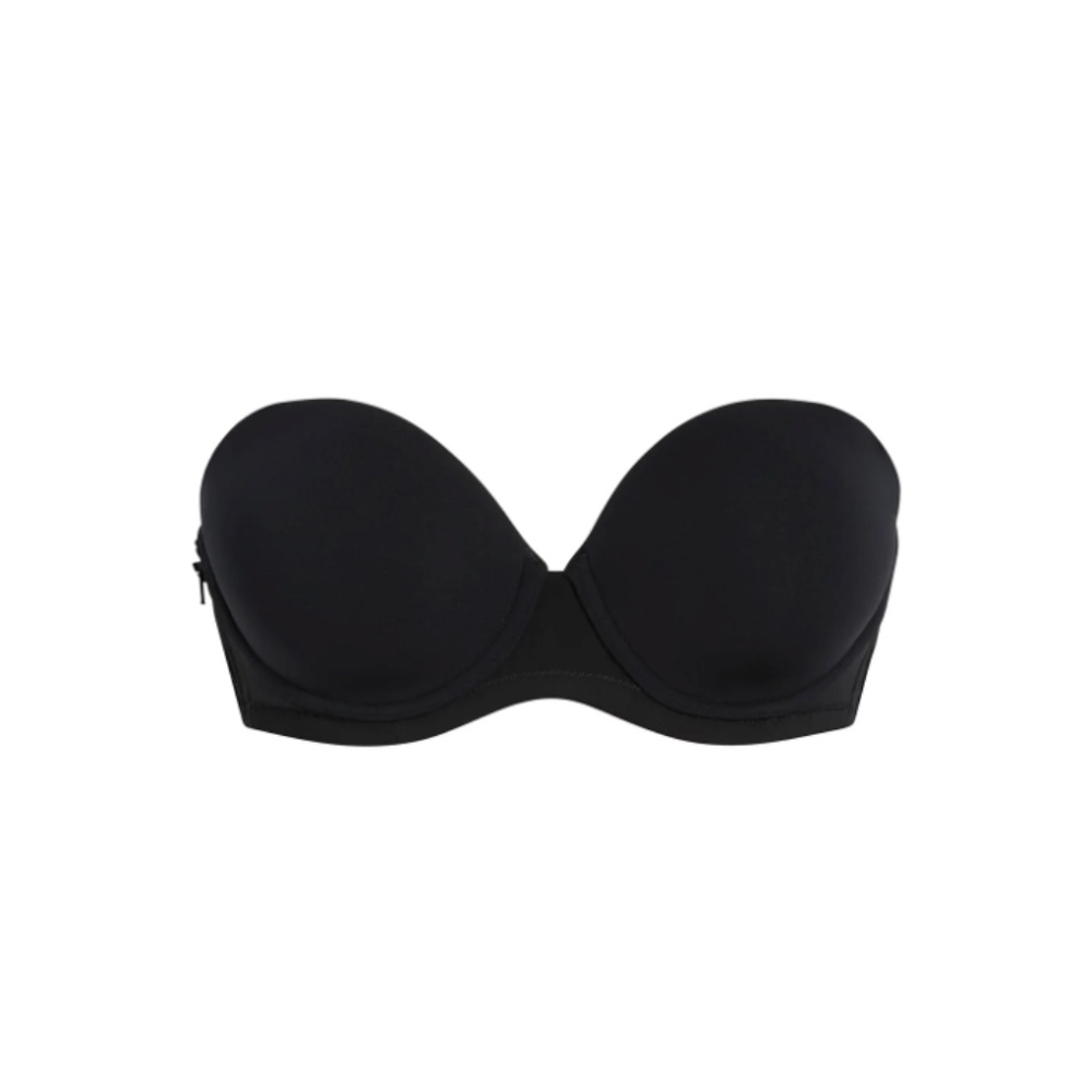 L*Space Black Strapless Bikini Top w Adjustable Straps